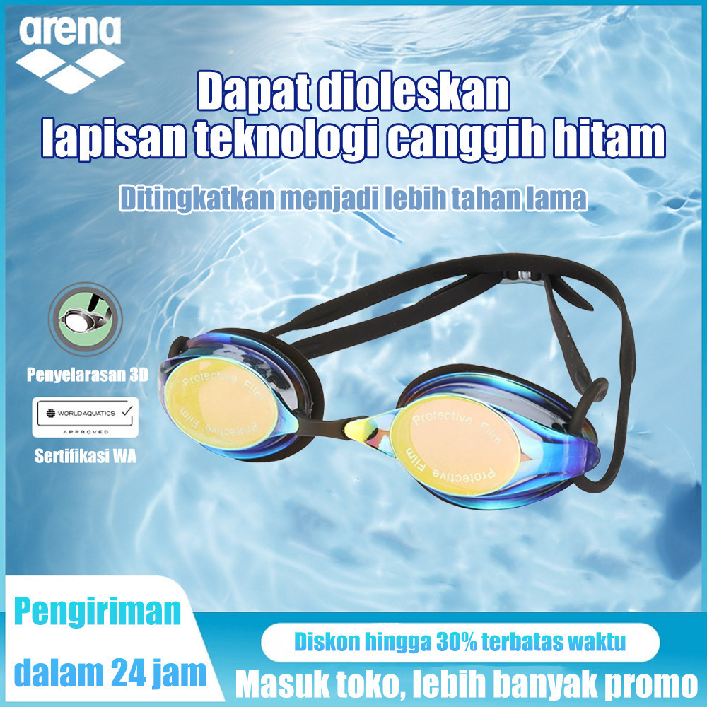 Arena Kacamata Renang untuk Dewasa Pria Wanita Anti Kabut Profesional - Perlengkapan Latihan Lomba B