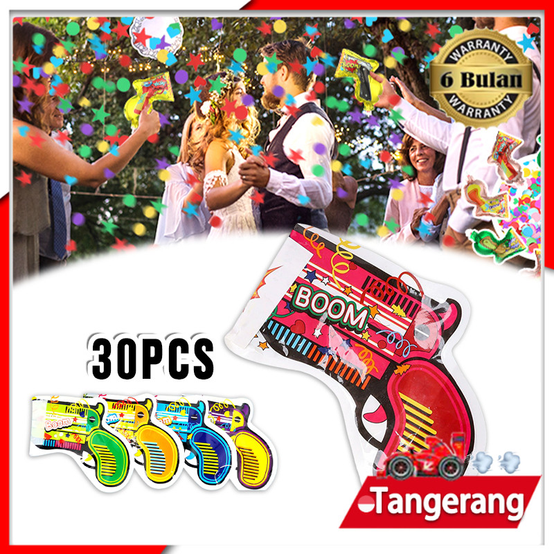 30pcs Pistol Confetti Pesta / Party Popper Confetti Mini / Balon Pistol Confetti / Pesta Semburan Ke