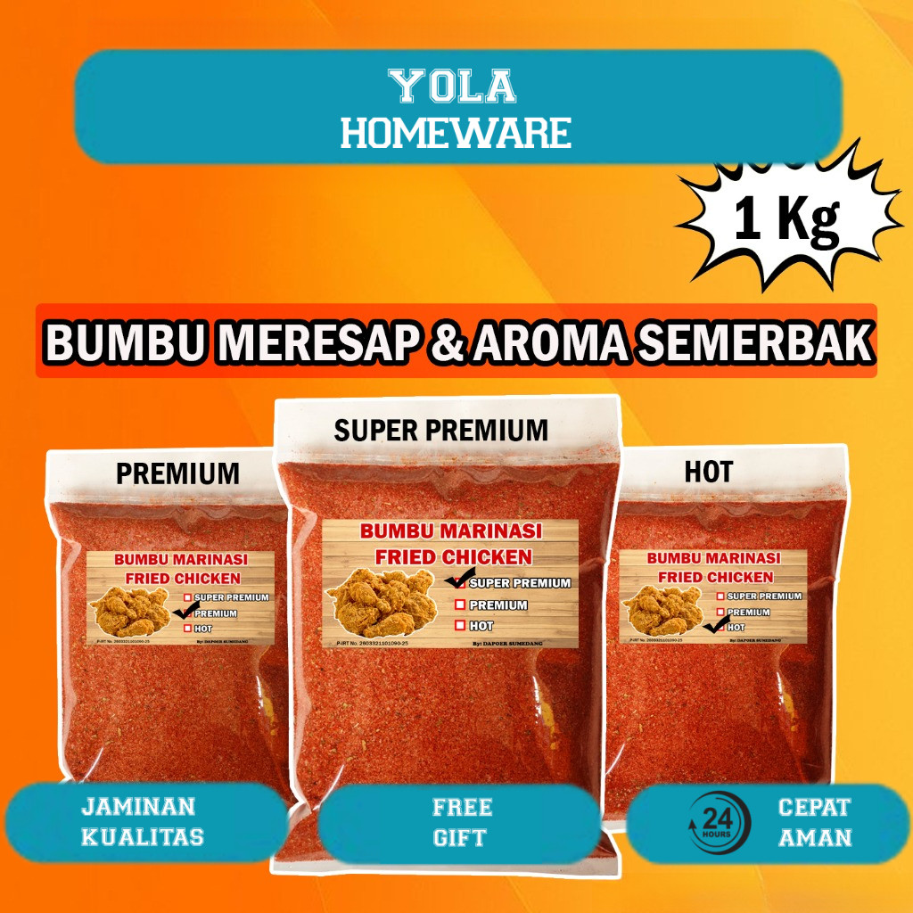

BUMBU MARINASI FRIED CHICKEN 1 KG / TEPUNG BIANG AYAM KENTUCKY by DAPOER SUMEDANG