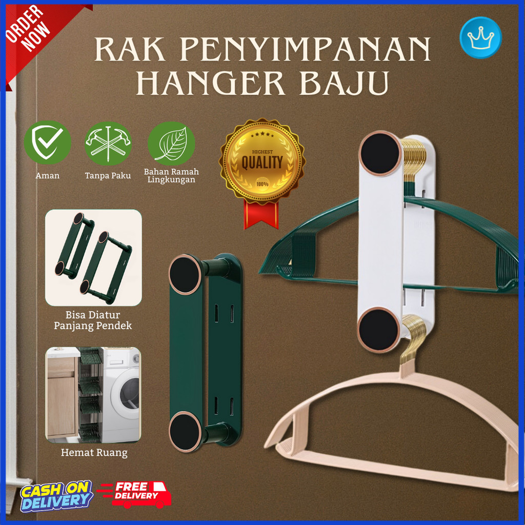 Tempat Gantungan Baju / Tempat Penyimpanan Gantungan / Tempat Gantungan Baju Dapat Disesuaikan /VS-1