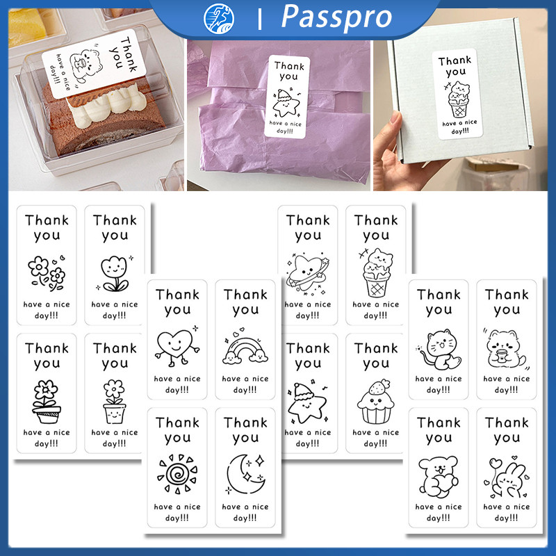 

100pcs Stiker TQ Penyegel Kotak Premium Thank You Stiker Dekoratif Label