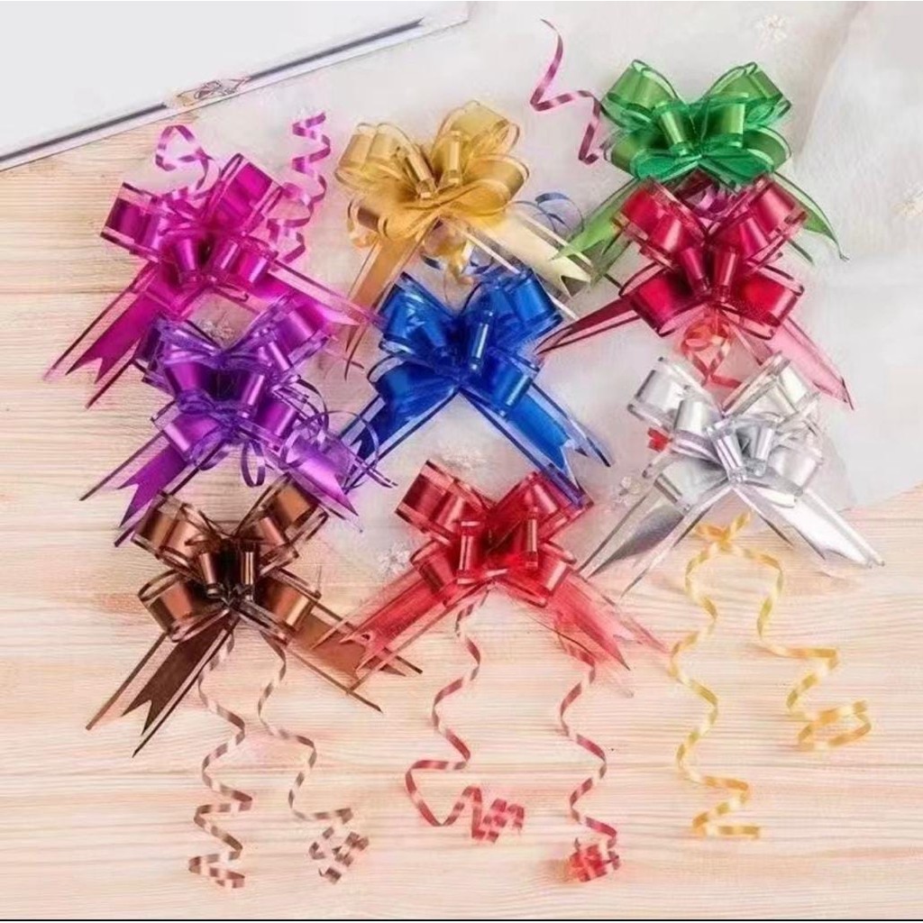 

5 CM PITA TARIK SERUT MOTIF WARNA WARNI 50 mm X 730 mm (1 PACK ISI 10 PCS)