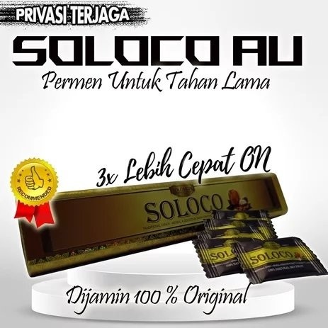 BARU Soloco-Au-Candy Asli-Original 1Box 12pcs Permen-Kuat Tahan-Lama