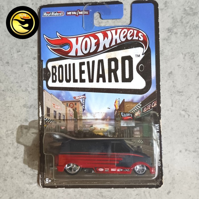 HOTWHEELS 85 CHEVY ASTRO VAN BOULEVARD BLVD RED MERAH