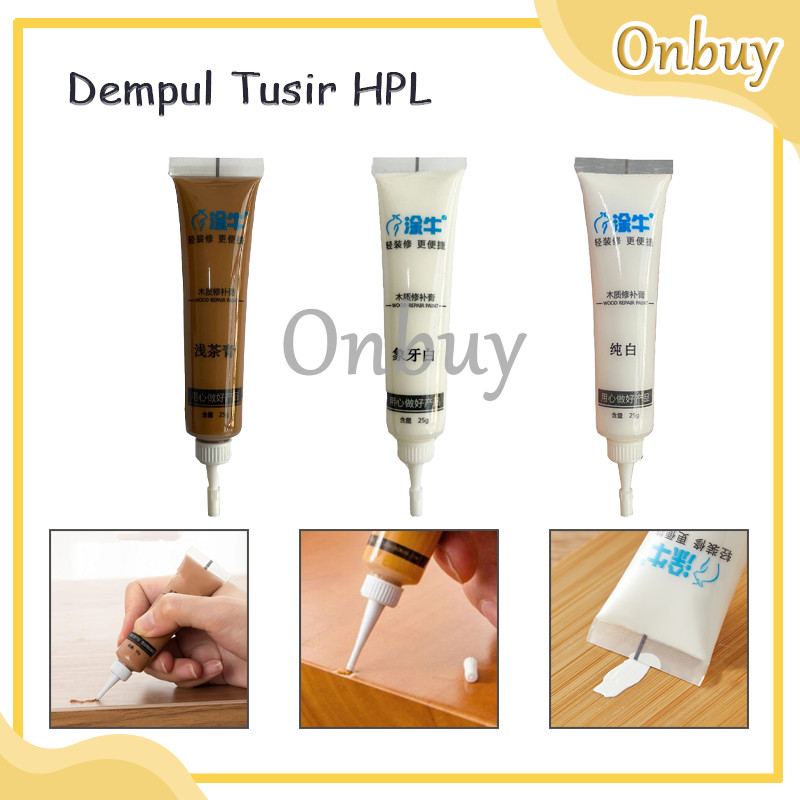 Dempul Tusir HPL / Dempul Serbaguna / Cat Penambal Lubang / Dempul Tusir Perabotan 25gr