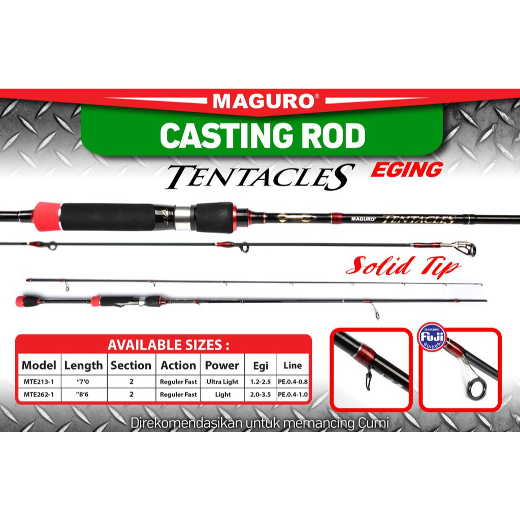 Joran Maguro Tentacles atau squidos 213cm joran cumi joran UL