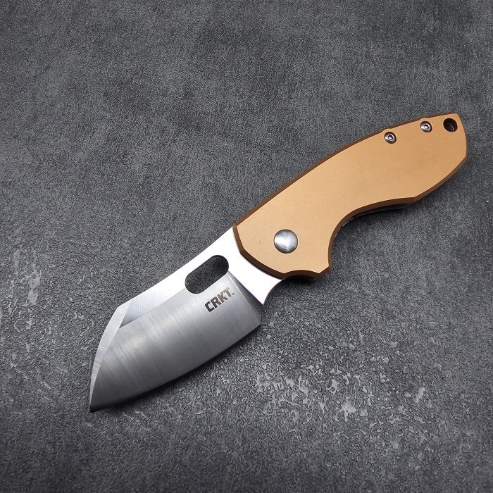 CRKT 5311 PILAR BRASS Handle Mini Folding Knife