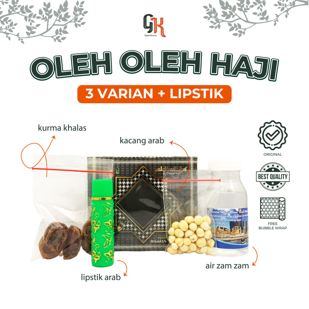 

PAKET OLEH OLEH HAJI UMROH ZAMZAM KHALAS COKLAT 3 VARIAN plus LIPSTICK