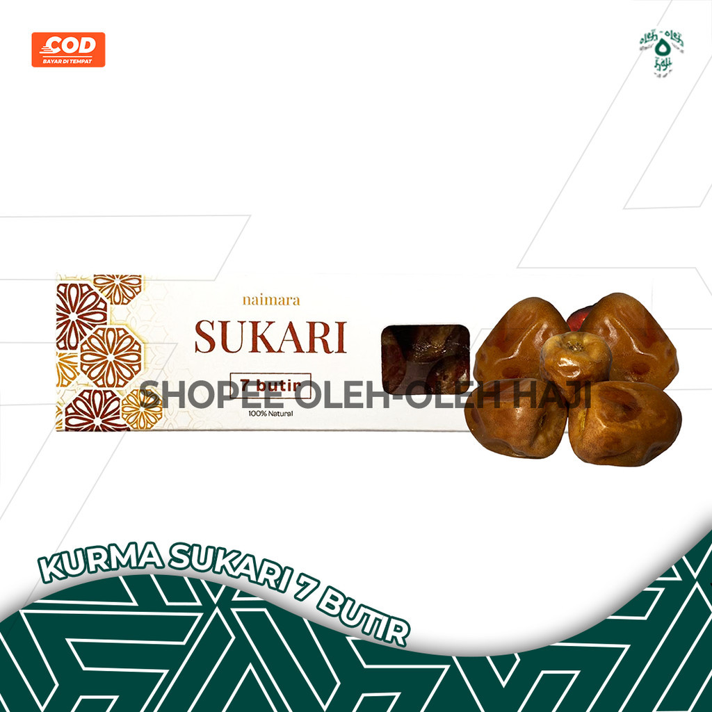 

KURMA SUKARI PREMIUM KEMASAN 7 BUTIR OLEH OLEH HAJI UMROH