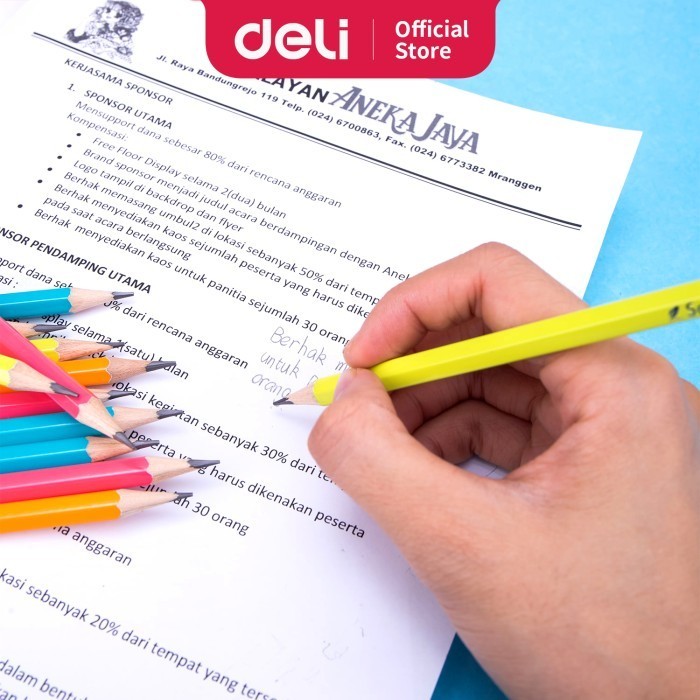 

promo ✨ -Deli Pensil / Pencil - 2B 50pcs/tabung - Sudah diasah EU51006