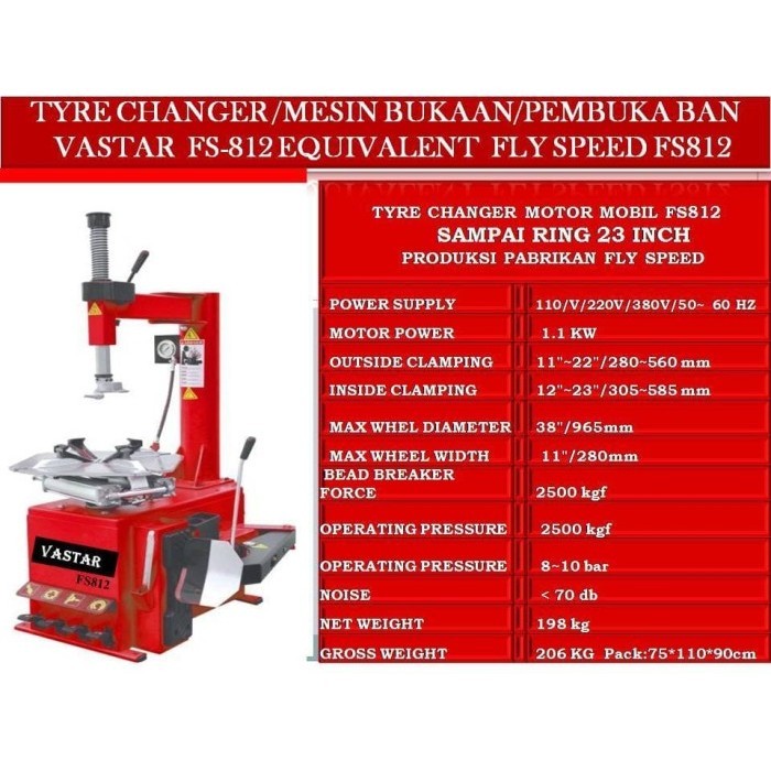 Tire Changer Mesin Bukaan Ban Atau Pembuka Ban VASTAR FS 812