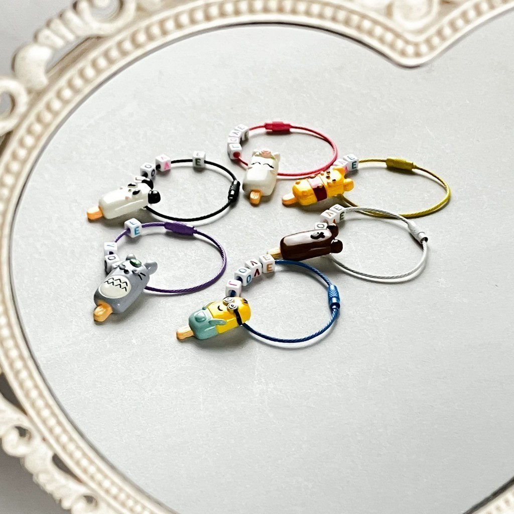 Phone Straps gantungan hp korean chain pelindung Handphone Rantai manik Warna permen Kait shell pons