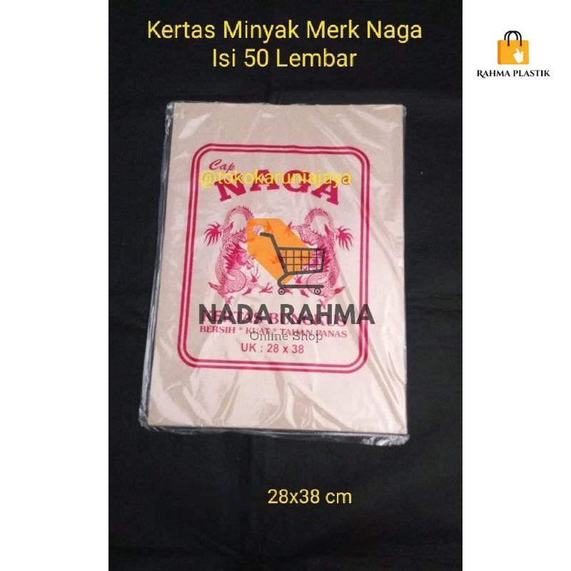 

Kertas Minyak Bungkus Makanan Merk Naga/Lancang Kuning isi 50 60 Best Seller