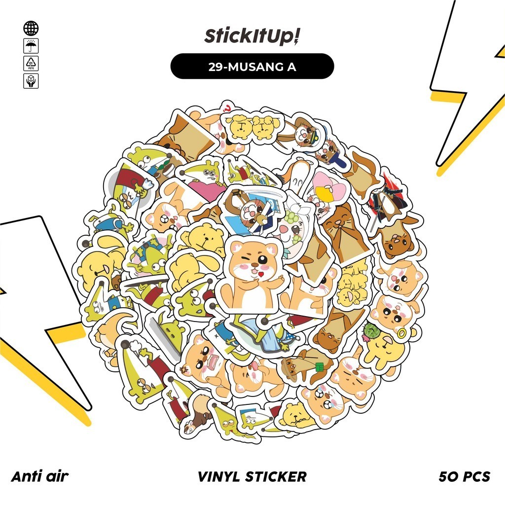 

COD✨ 50 Pcs Stiker Pack Graffiti Motif Kartun Hewan Musang Lucu Lucu Aesthetic Vynil Waterproof untuk Freebies Sticker Buku Journal Casing HP Laptop