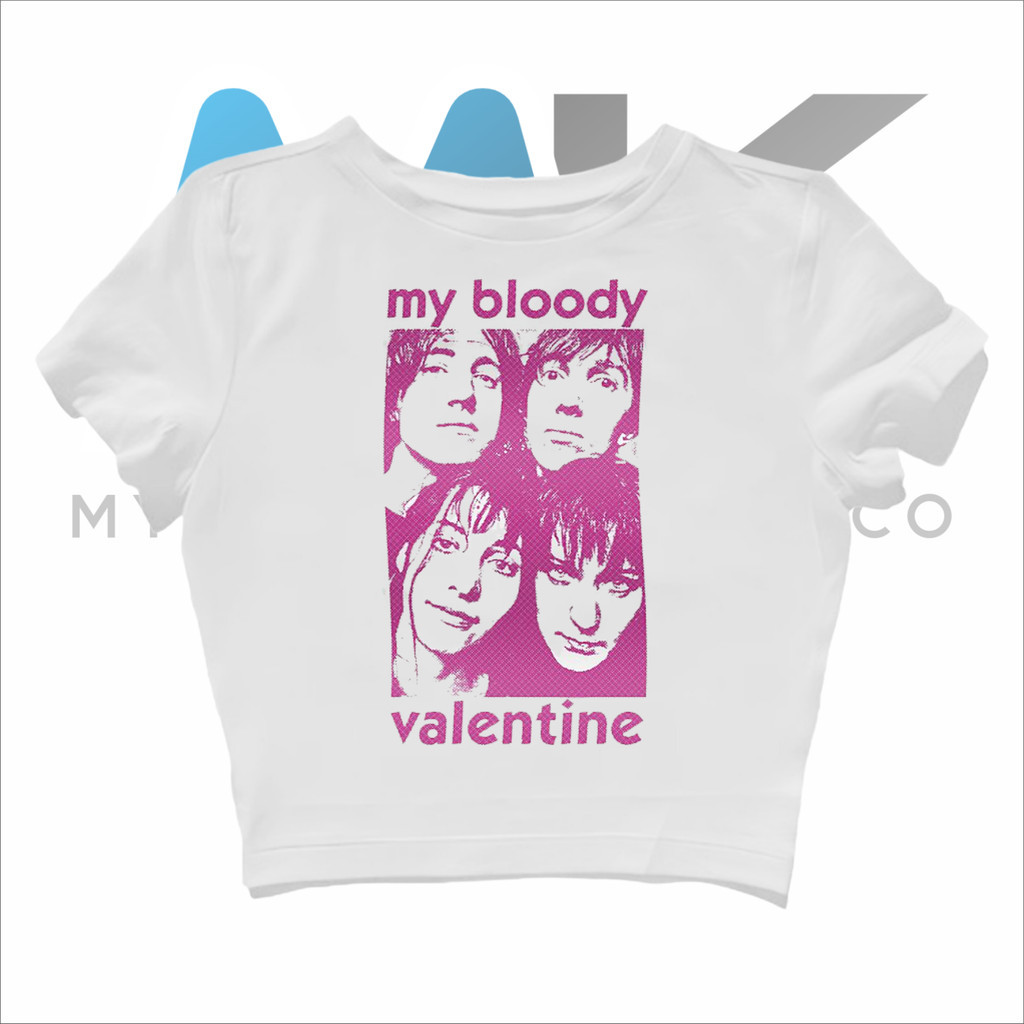CROP TOP MY BLOODY VALENTINE PINK | BABY TEE 4 ORANG | CROP TEE MY BLOODY VALENTINE | BAND METAL MUS