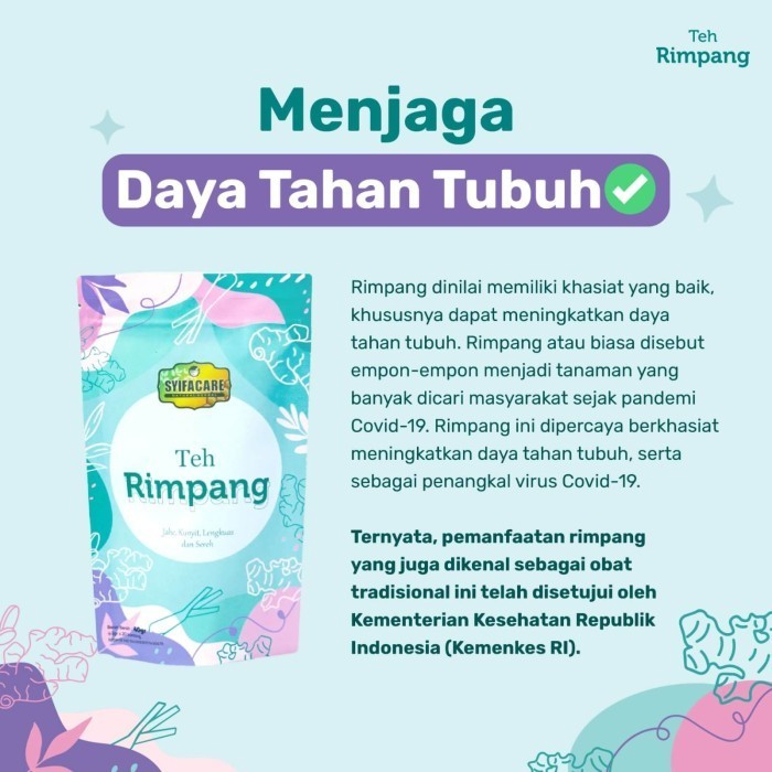 

Teh Rimpang Syifacare Mengandung Bahan Alami Menurunkan BB Melancarkan Haid BPOM