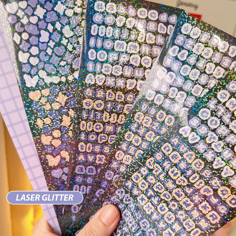 

Versi Korea Ins Laser Stiker Dekorasi Selebriti Kartu Kecil Polaroid Hand Ledgers Bahan