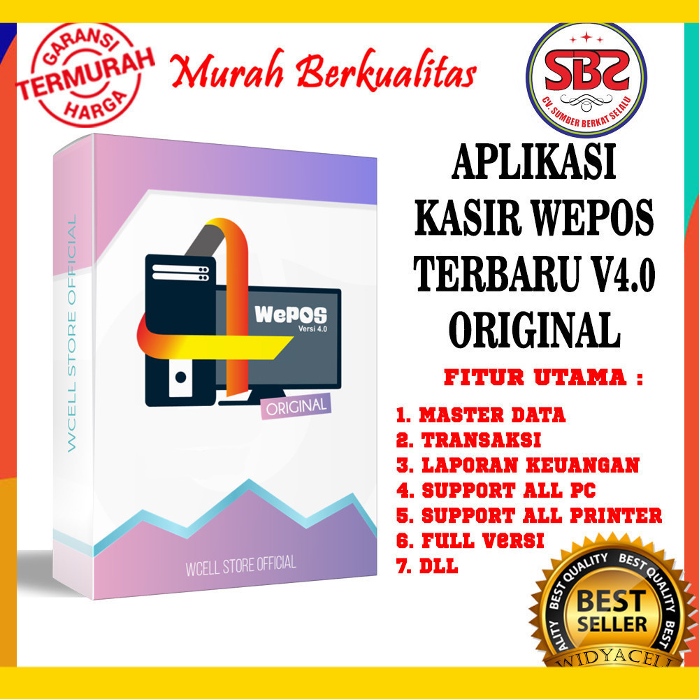 WEPOS 4.0 ORIGINAL SOFTWARE PROGRAM APLIKASI KASIR WePos 4.0 mirip iPos 4.0.3.7 Original 100% SUPPOR