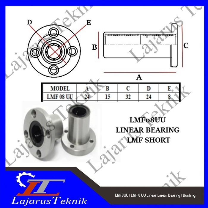 LMF8UU Linear Linear Bearing / Bushing