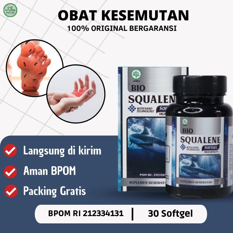 Bio Squalene - Obat Kesemutan dan Kebas, Obat Kesemutan kebas kram baal mati rasa, Obat Kesemutan As