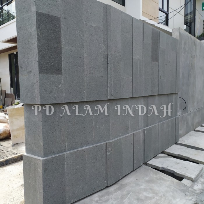 AR batu alam andesit polos bakar 30x60