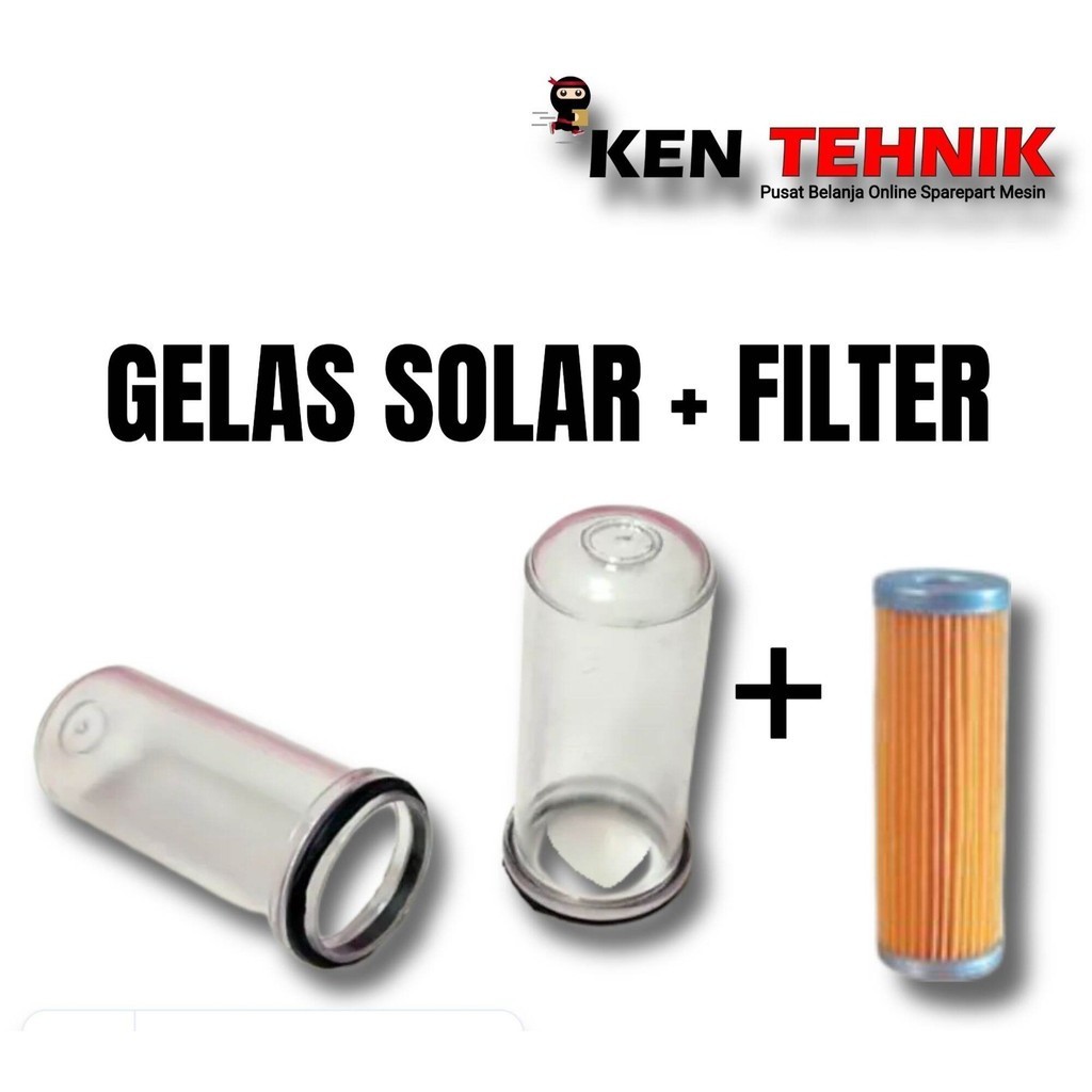 Gelas Solar + Filter Solar Mesin Diesel KUBOTA RD65/75/85