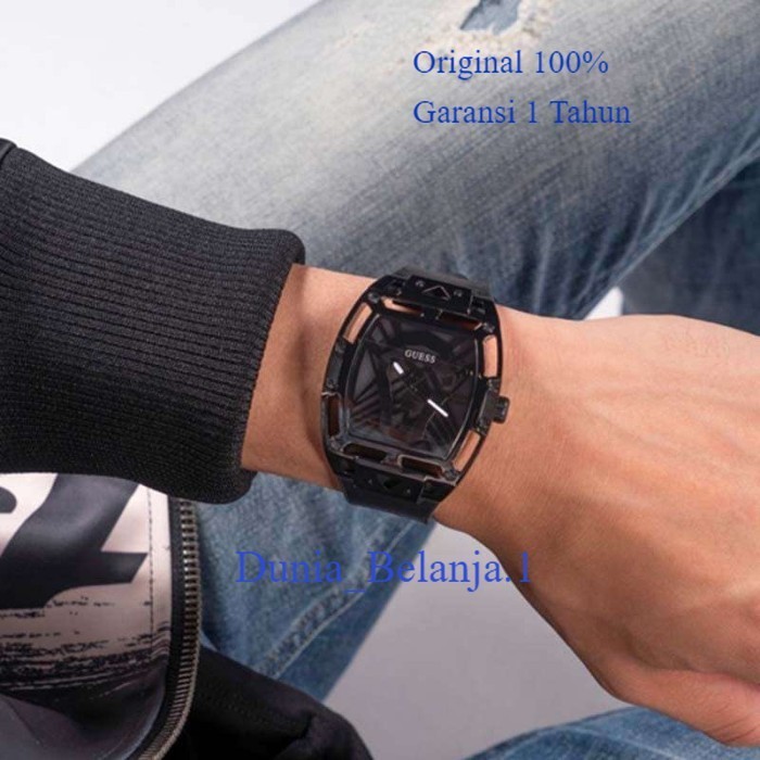 Original 100% GUESS Watches GW0500G2  LEGEND Jam Tangan Pria Analog Black Garansi Resmi 1 Tahun