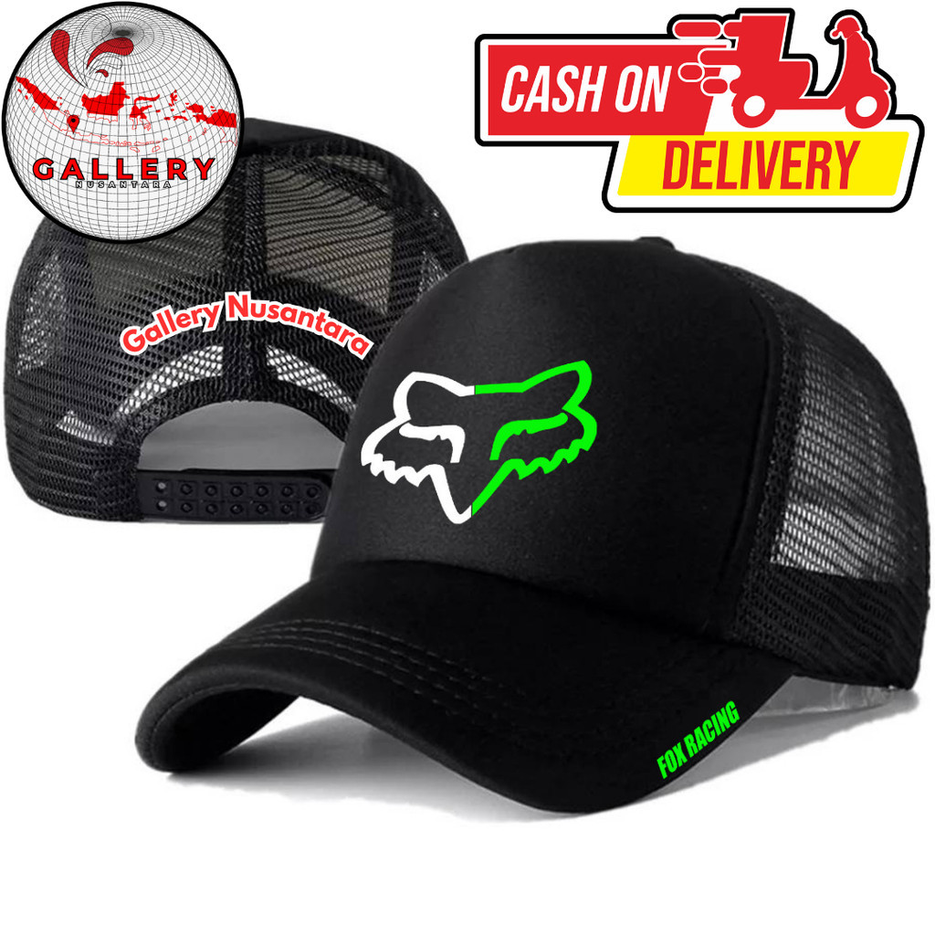 Gallery Nusantara Topi Trucker FOX RACING - Topi Distro FOX RACING Logo - Topi FOX RACING Premium - 