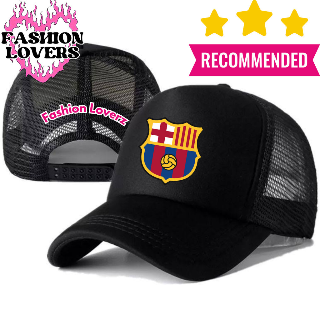 Fashion Loverz Topi Trucker BARCELONA - Topi Distro BARCELONA Logo - Topi BARCELONA Premium - Topi P