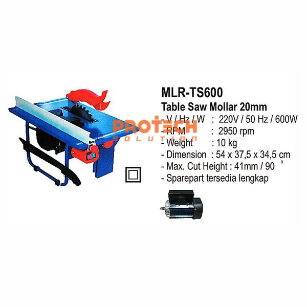 MOLLAR TS-600 Mesin Gergaji Meja Table Circular Saw 8in 200 mm