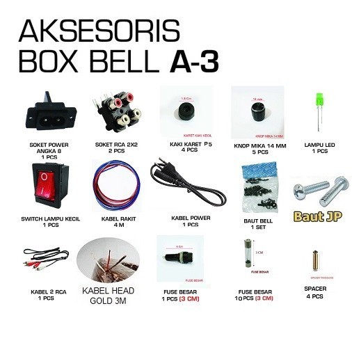

GG05 Aksesoris Box A3 perlengkapan Box A3