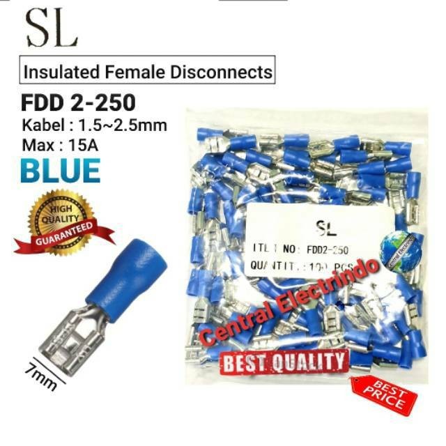 Skun Kabel Insulated Female Disconnects FDD 2-250 Kabel 1.5~2.5mm SL.