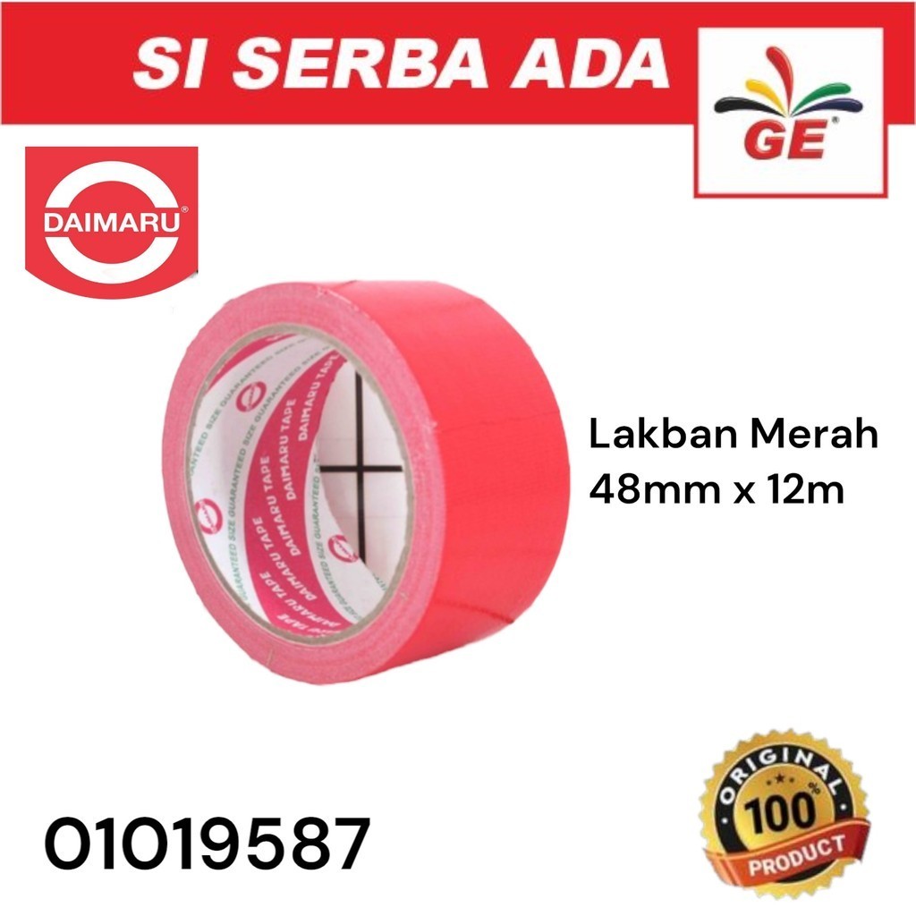 

DAIMARU Cloth Tape Lakban Kain Warna Hitam 48 mm x 12 meter 01019587