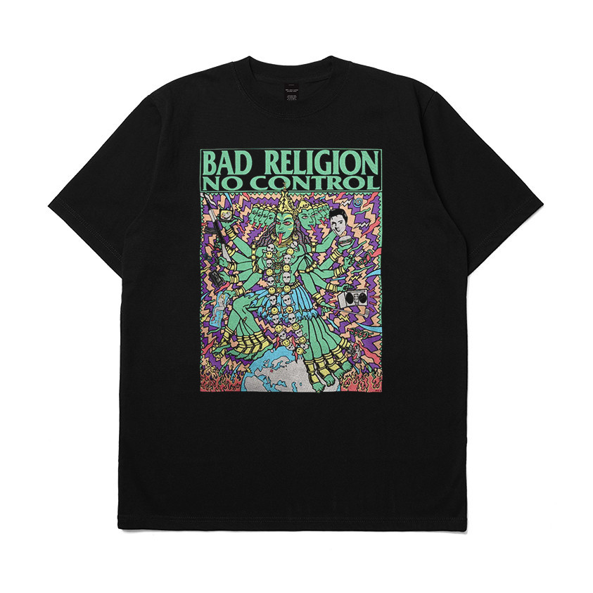 【COD】 NEW T-Shirt Band Bad Religion Merch No Control Kozik KAOS