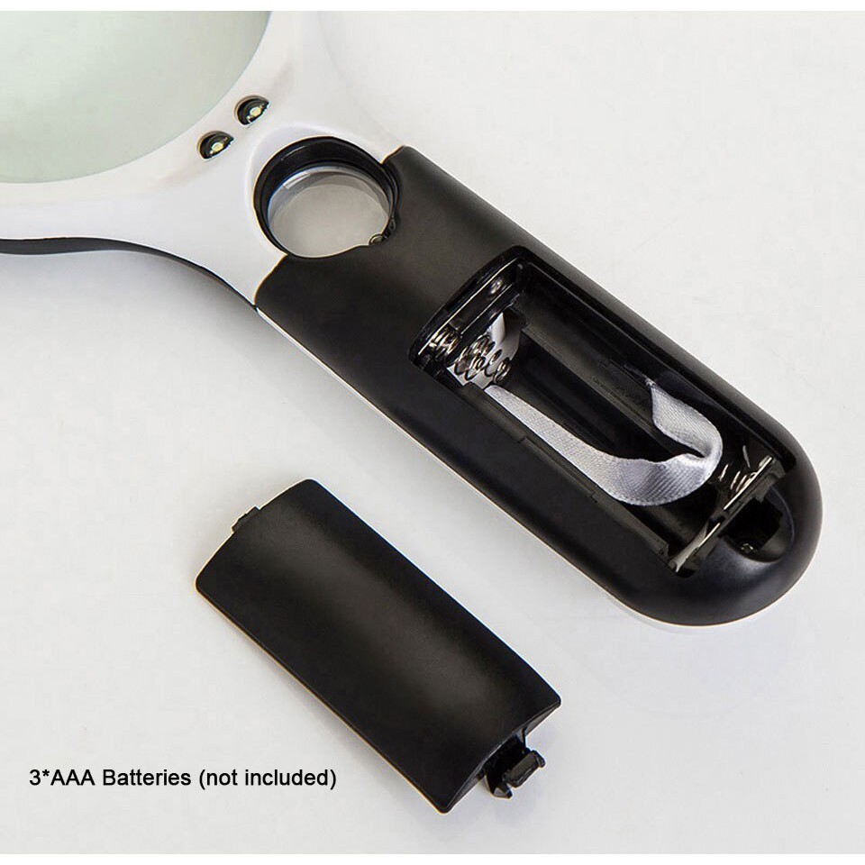 

rtc SUTANGKaca Pembesar LED 2in1 Pembesar 3 LED Membaca Magnifying Glass Dengan Lampu