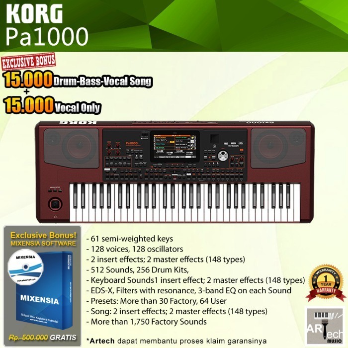 KORG Pa 1000 / Pa1000 / Pa-1000 Professional Arranger Garansi RESMI