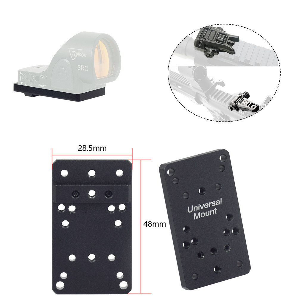 Glock Universal Rear Sight Mount Plate Base For Trijicon RMR SRO Red Dot Riflescope Airsoft Rifle MB