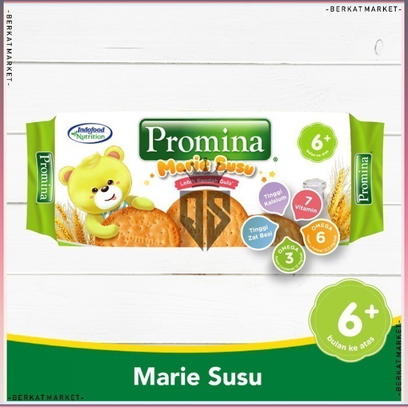 Promina Biskuit Biscuit Bayi Baby Biscuit Marie Susu 6+ Bulan Keatas 150G