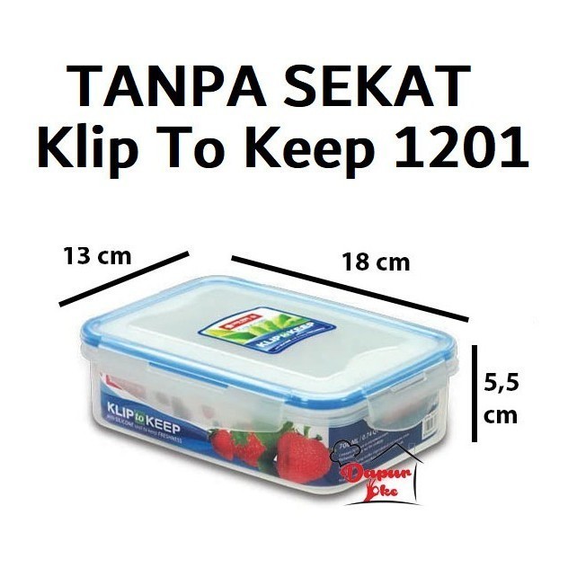 Lion Star Klip To Keep 1201 (700 ml) KP-64 / Tempat Makan - Tanpa Sekat