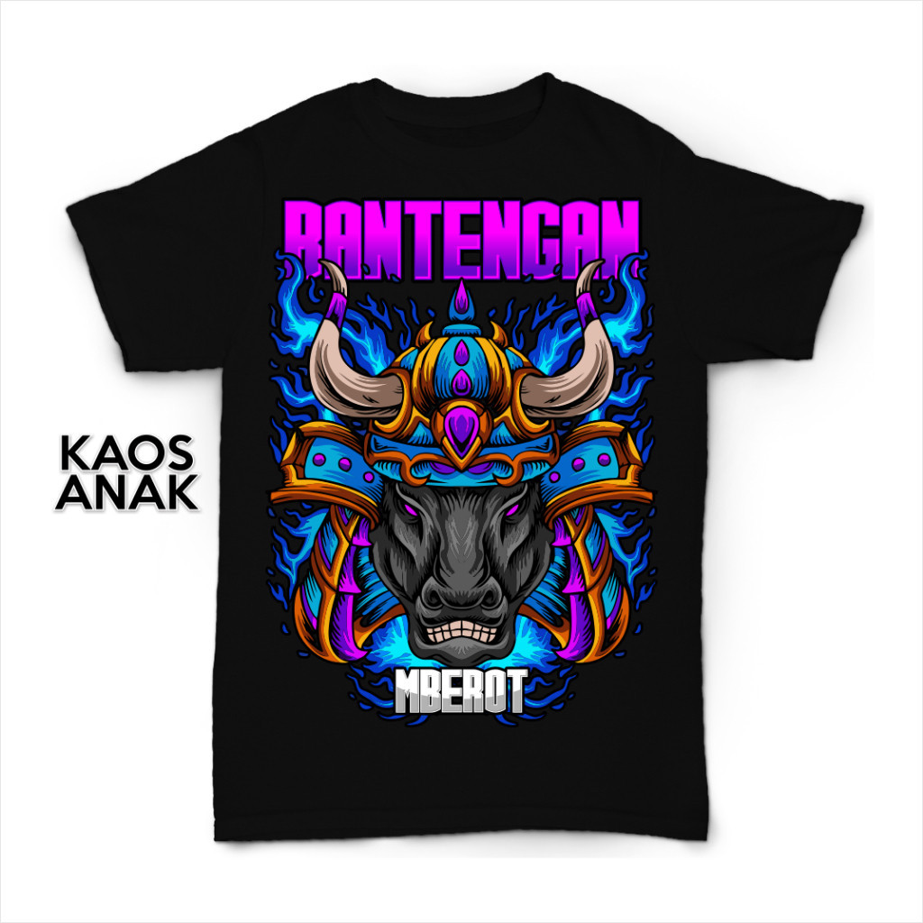 BAJU KAOS ANAK VIRAL BANTENGAN MBEROT MALANGAN JARANAN