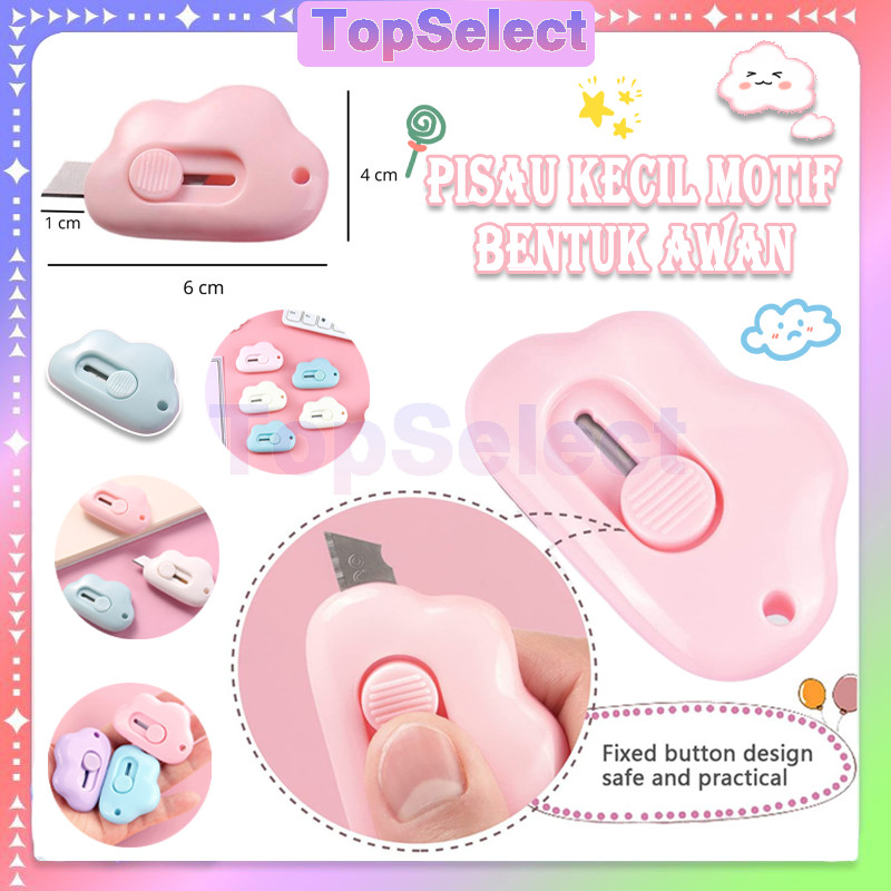 

Cutter Motif Awan Cute Travel Size /Mini Pisau Kecil Pemotong Kertas/Hand Cutter /Karakter Lucu Pisau Cutter Awan Mini/Pisau Kecil Pemotong Kertas Portable