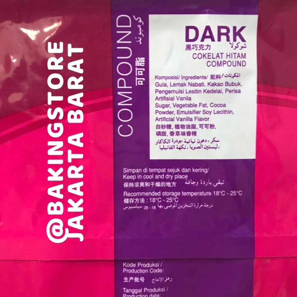 

JKL Colatta Dark Chocolate Compound Coklat Batang 1kg