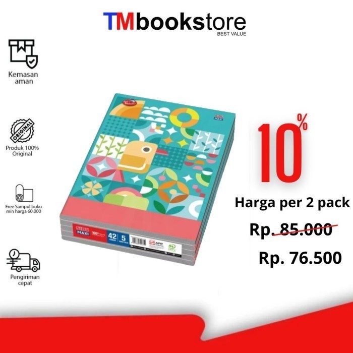 

BUKU TULIS EB 42LBR MAXI SINAR DUNIA ( ISI 2 PACK ) TMBOOKSTORE