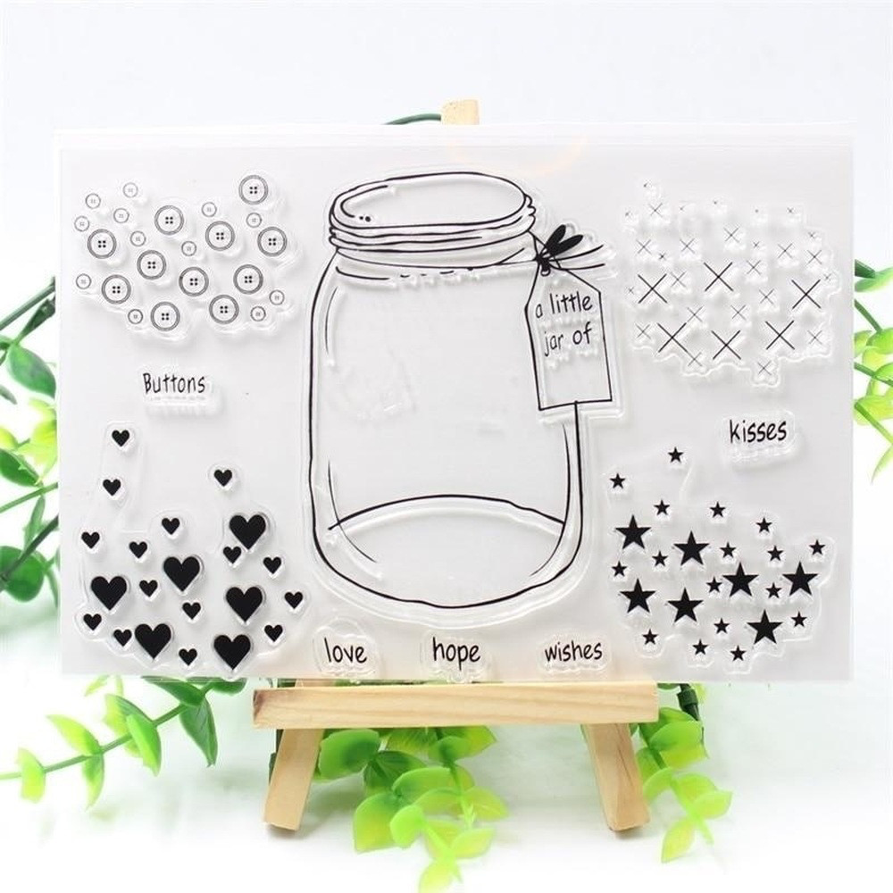 

Bottle Transparent Clear Silicone Stamp for DIY Scrapbooking Photo Album Decorative Clear Stamp
