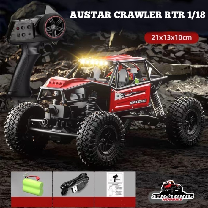 OG99 Austar Rock Crawler RTR 1/18 - Merah