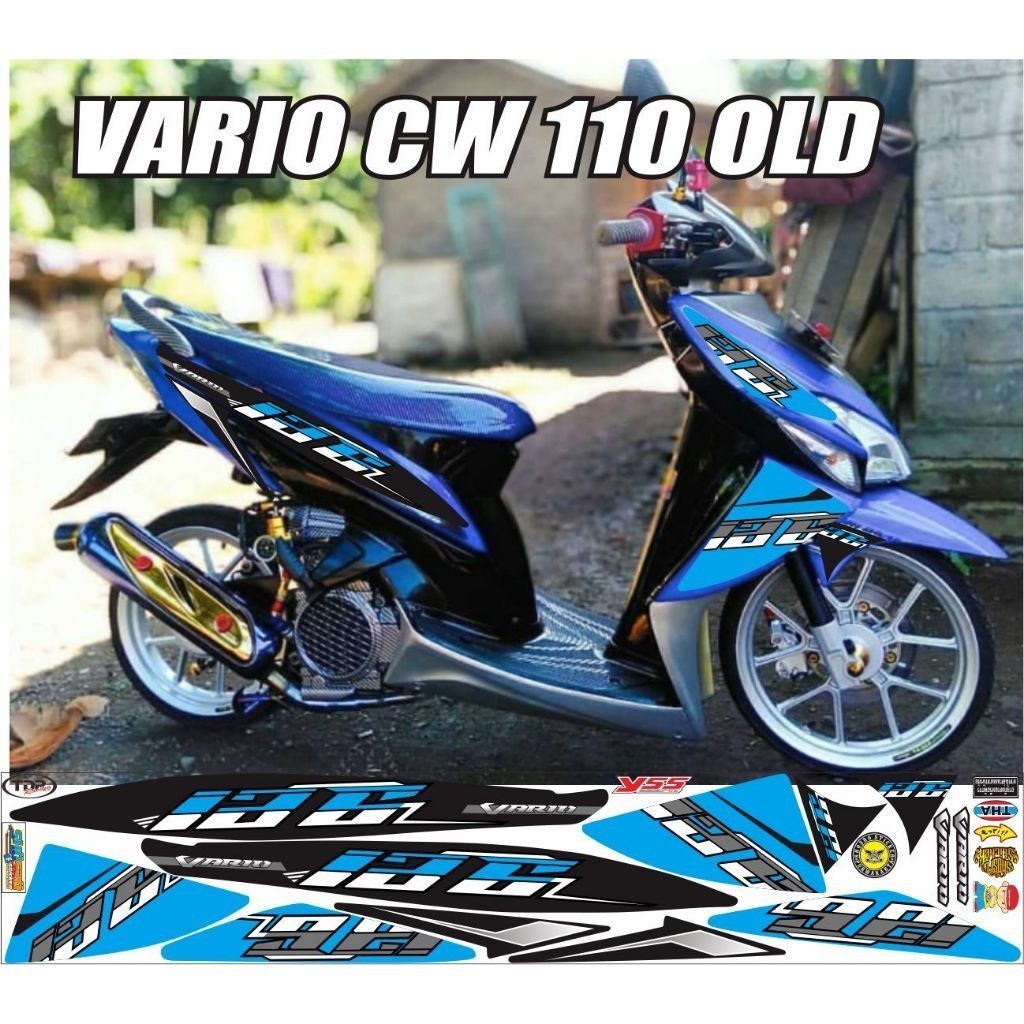 stiker vario old 110 carbu stiker striping vario lama 110