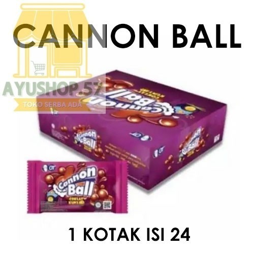 

CANNON BALL COKLAT KUNYAH KOTAK ISI 24 - AYUSHOP57