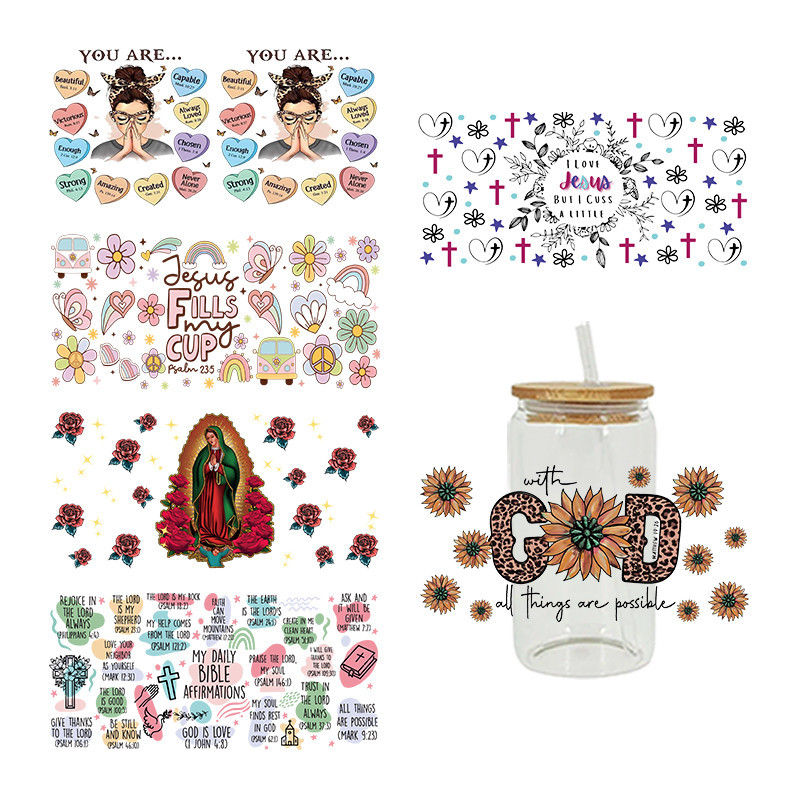 

UV DTF Transfer Sticker Mom For The 16oz Libbey Glasses Wraps Bottles Cup Can DIY Waterproof Custom Decals D10637