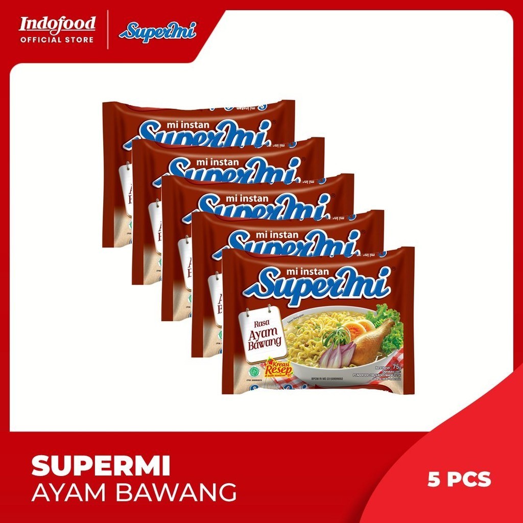 

5 PCS - Supermi Ayam Bawang 75 Gr