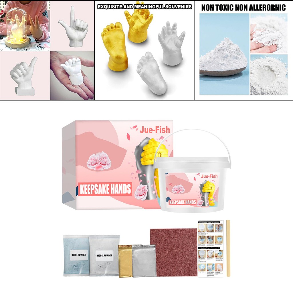 Hand Casting Kit, Couple Keepsake Hands Molding Kit, Hands Holding Plaster Craft Kit Gift for Annive